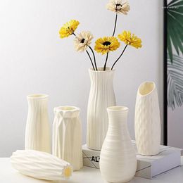 Vases Nordic Plastic Vase Simple Small Fresh Flower Pot Storage Bottle For Flowers Living Room Modern Home Decorations Ornaments