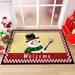 Christmas Decorations Christmas tree rug Santa Gift living room bedroom rug non-slip bottom decorative floor mat