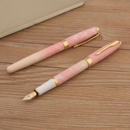 Fountain Pens 1PC Pen 10PC Ink Metal 83 Pink Flowers F Nib Business Office school supplies ink pens 231011