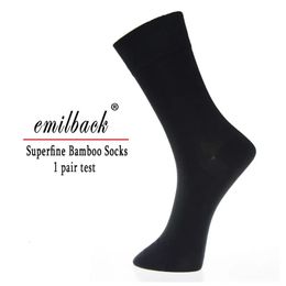 Men's Socks Test 1 Pair of Emilback Mens Business Dress Black Long Bamboo Colorful Socks High Quality Soft Antibacterial Big Size Breathable 231011