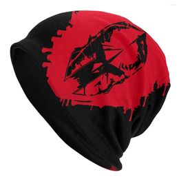Berets Spartan Cartoon Sport Thin Hats Red Bonnet High Quality Skullies Beanies Caps