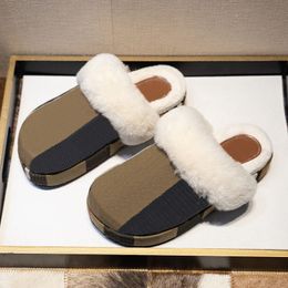 Fuzzy-Hausschuhe, Designer-Schuhe, Flip-Flops, modische Anti-Rutsch-Fell-Slides für Damen, pelzig, flauschig, Kunst-Luxusmarke, warm, für den Innenbereich, geschlossene Zehen-Sandale