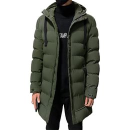 Men's Jackets Fashion Winter Men Brand Clothing 2023 New Parkas Mens Thick Warm Long Coats Male High quality Hooded Jacket Black 5XL 231011