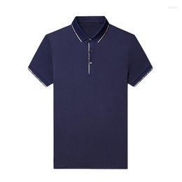 Men's Polos Men Polyester Short Sleeve Polo Shirt Tops For Summer England Style Fashion Casual Male Clothing A9915