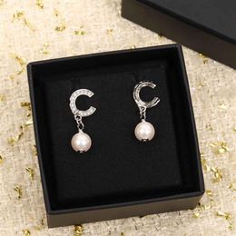 2022 Top quality CHARM drop earring with diamond in two colors plated for women wedding jewelry gift have box stamp PS7269261x