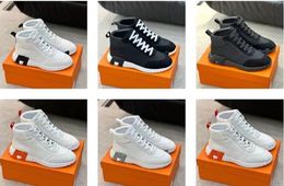 2023 Mens casual shoes Bouncing high top sneaker high-top sneakers calf skin leather lace up outdoor runner trainers paris designer couple factory sale