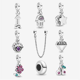 New Listing Charms 925 Silver My Hamsa Hand Dangle Charm Fit Original New Me Link Bracelet Fashion Jewellery Accessories219U