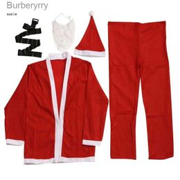 Theme Costume X7YA Christmas Santa Come Set Santa Cosplay Beard Dress Up Cosplay Santa Clauss Favour Carnivals PerformanceL231010