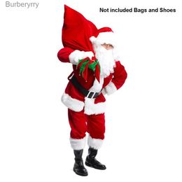 Theme Costume Christmas Santa Claus Come Beard Lots Men Cosplay Santa Claus Clothes Fancy Dress In Christmas Men Come Suit For AdultsL231010