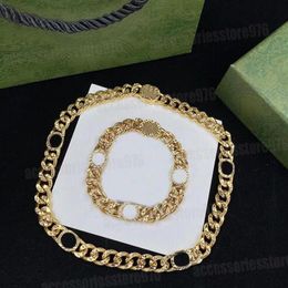 Designer Choker Necklace Fashion Bracelets Stainless Steel Bangle Designer Unisex Punk Letter Curb Cuban Gold Chain Hip Hop Pendan331x