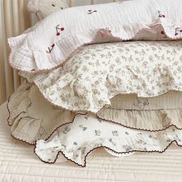 Bedding Sets Baby Pillowcase Floral Print Cotton Muslin born Pillow Case Cover for 30x50cm 48x74cm 231010