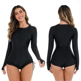 Women's Swimwear Sexy Summer Rashguard Women One Piece Swimsuit Surfing Swimming Suit Beach Wear Surf Bodysuit Rash Guard Monokini May