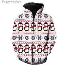 Women's Hoodies Sweatshirts Christmas Style Men's Zipper Hoodie 2022 Hot Sale Streetwear Fashion Unisex 3D Printed Funny Sweatshirts Harajuku Teens TopsL231011