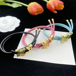 Bracelets Designer Charm Bracelet Jewelry 3 olors Leather Bracelets for Women Hand Strap Letter Flower Pattern Gold Logo Stamp Printed Fashi