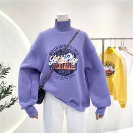 Women's Hoodies OUSLEE Women Korean Version Letter Printed Loose Oversized Fashion Long-sleeved Top Coat Trendy Sweatshirt