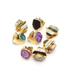 Cluster Rings Crystal Buds Gold Ring Elegant Looks Exquisite Shape Dazzling Colour For DIY Charm Jewellery Accessories Making Manual Random