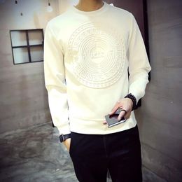 New shirt Male Solid Colour men fashion Cotton drop T Shirt Full Sleeve tops tees Mandarin Collar Long275L