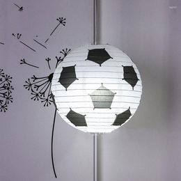 Party Decoration 8/12inch Sports Series Basketball Football Baseball Paper Lantern Fashion Lampshade Layout Hanging Decorations For A