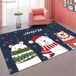 Christmas Decorations European and Style Christmas Carpet Living Room Red Carpet Home Festive Holiday Decoration Christmas Non-slip Mat