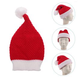 Berets Santa Claus Knitted Hat Christmas Wool Warm Crochet Beanie For Adults