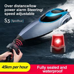 ElectricRC Boats S3 RC SpeedBoat 45kmh Remote Control 24 G Electric High Speed Racing Speedship Waterproof Small Toys for Children 231010