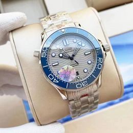 Wristwatches Luxury Mens Automatic Mechanical Watch Black Blue Ceramic Bezel Stainless Steel Luminous Rose Gold White