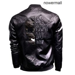 Skull Trend Thin Leather Jacket Man Plein Korean Style Slim Leather Clothes Philipps Cool Street Clothes Hip Hop pp Jacket Pu Autumn Coat 211118 Hot Sale JBO5