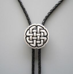 Original Antique Real Silver Plated Celtic Knot Bolo Tie Necklace BOLOTIE-070SL Free Shipping Brand New In Stock9724962