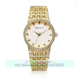 Wristwatches 50pcs/lot RE105 Luxury Crystal Women Stainless Steel Watch High Quality Quartz Casual Lady Wholesale