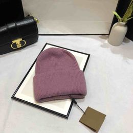 Korean Design Autumn and Winter New Rabbit Hair Brand Knitted Wool Hat