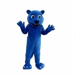 Halloween Blue Panther Mascot Costume High Quality Cartoon leopard Animal Anime theme character Christmas Carnival