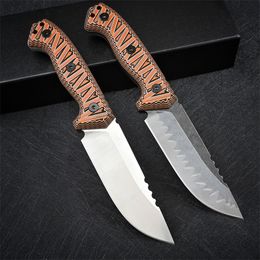 New M26 Outdoor Survival Straight Knife Z-wear Satin/Stone Wash Blade Full Tang G10 Handle Fixed Blade Knives with Kydex