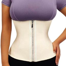 5XL6XL Latex Waist Trainer Zipper Corset Underbust Body Shaper Cincher Women Modelling Belt Slimming Shapewear Women Dress Belt L2194B