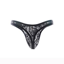 Men's Underwear Sexy Lace Thong T Transparent Panties Breathable Pants men's Taste G-Strings & Thongs Man Briefs Size M-227n