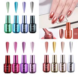 Nail Polish 4pcs 8ml Mirror Nail Polish Metallic Colourful Glitter Gold Long-lasting Diy Nail Design Varnish Gel Nail Art Decorations 231011