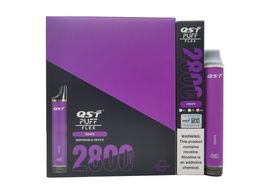 Original 100% QST Puff flex 2800 E Cigarettes 0% 2% 5% 8ml disposable vape Authorized 28 flavors