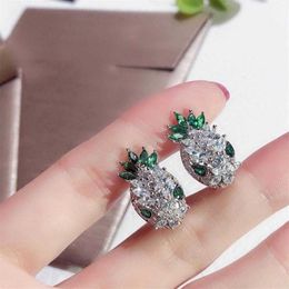 Luxury Fashion Jewellery Brand Green Snake Ear Studs Women's Earrings Personality Street Style Party Celebrities 22592