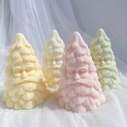 Ljus Santa Claus Christmas Tree Candle Molds Dinner Cake Silicone Mold Soy Wax Mold Home Harts Dekor 231010