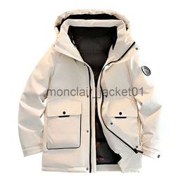 Men's Down Parkas Men's Winter Down Jacket Coats L-7XL Plus Size Thick Warm Casual Fashion Hooded Puffer Coat Male White Duck Down Jacket Clothing J231011