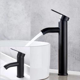 Bathroom Sink Faucets Basin Faucet Mixer Tap Stainless Steel Water Waterfall Brushed Gold Matte Black Chrome