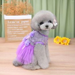 Dog Apparel Cat Lace Breathable Dress The Polyester Make Cute Travel Cats