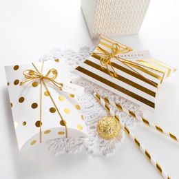 Gift Wrap 10pcs Pillow Shape Kraft Jewellery Candy Paper Box Craft Wedding Favour Pie Party Bags Eco Friendly Decoration