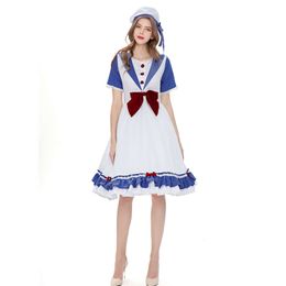 Adult Women Game Maid Lolita Dress Halloween Cosplay Costume Carnival Party Role Play Stage Show Up Outfit