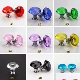 Jewelry Other Jewelry Findings Components Knob Screw Fashion 30Mm Diamond Crystal Glass Door Knobs Der Cabinet Furniture Handle Access Dh1Jg
