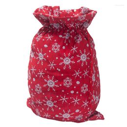 Christmas Decorations 1pc Giant Gift Bag Creative Snowflake Santa Sack Pattern With Drawstring Party Supplies