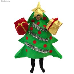 Theme Costume Xmas Unisex Christmas Clothes Set Christmas Tree Shaped Stage Performance Come+Gift Shaped ShoesL231010