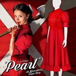 Theme Costume Pearl Cosplay Dress Horror Movie X Film Mia Goth Come Halloween Party Role Play Outfit For Women Ladies Fashion New 2023 T231011