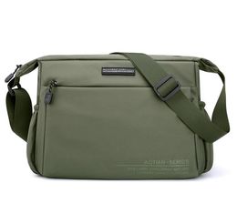DHL50pcs Messenger Bags Men Brief Oxford Plain Large Capacity Mulit-layer Travel Crossbody Bag Mix Color