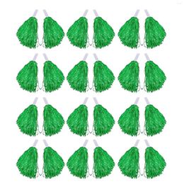 Gift Wrap 24Pcs Cheerleading Pom Poms Metallic Foil Cheer With Plastic Handle For Adults Kids Cheerleaders Party Green