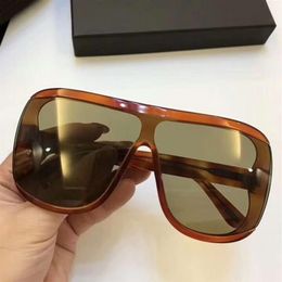 Porfirio 559 Blonde Havana Plastic Shield Sunglasses Brown Lens Sonnenbrille luxury designer sunglasses Gafas de sol New with box216h